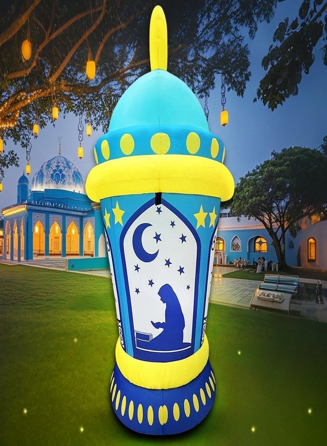زينة هلال رمضان قابلة للنفخ من كوي بطول 5 أقدام، زينة إسلامية للعيد، زينة خارجية للعطلات الإسلامية، زينة رمضان خارجية بإضاءة LED، زينة للفناء والحديقة والمنزل والحفلات - Image 4
